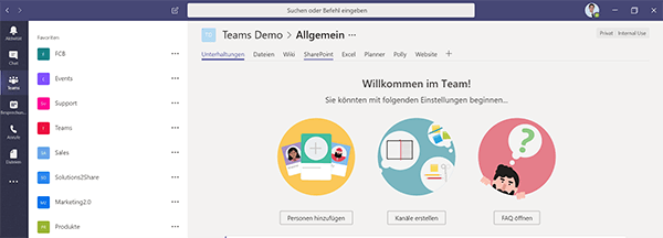 Teams and channels in Microsoft Teams