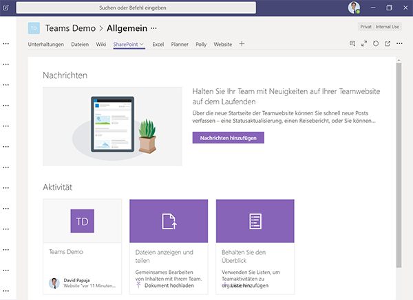 In Microsoft Teams, each team is linked to a SharePoint site