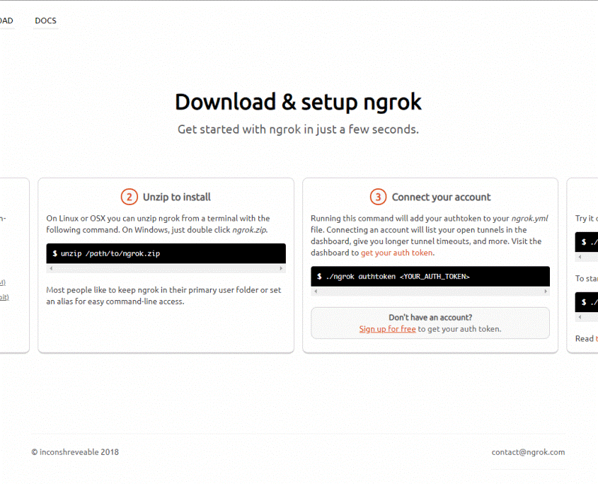 Download and setup ngrok