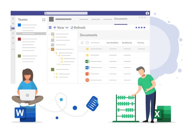 Document libraries and folder structures in Microsoft Teams
