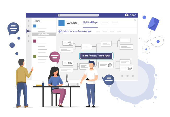 Hinzufügen Ihrer Mindmap zu einem Teams-Kanal in Microsoft Teams Hinzufügen Ihrer Mindmap zu einem Teams-Kanal in Microsoft Teams