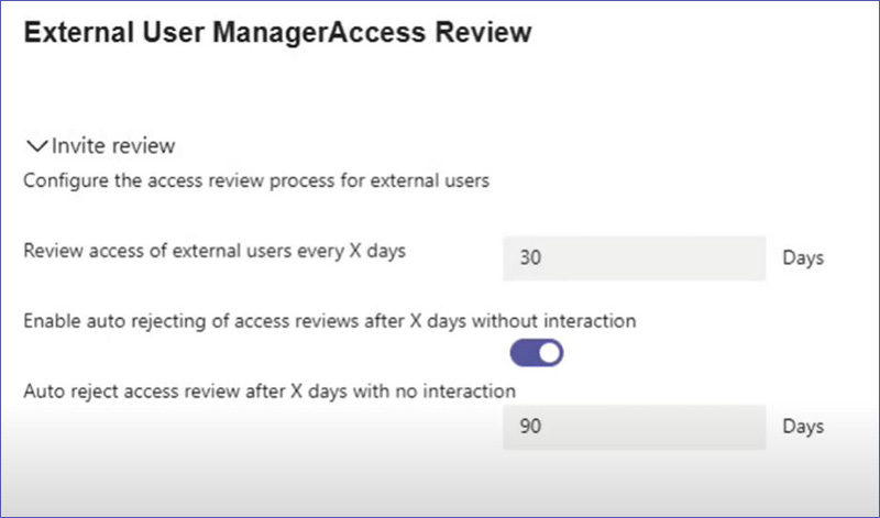 External User Manager: Access Review
