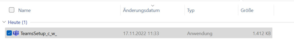 Microsoft Teams App installation file