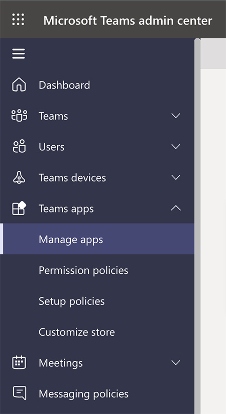 Microsoft Teams Admin Center: Manage Apps