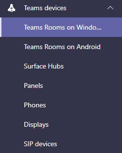 Microsoft Teams Admin Center: Teams devices