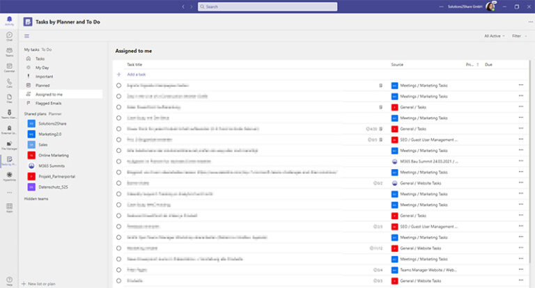 Microsoft Teams Task Management - Solutions2Share