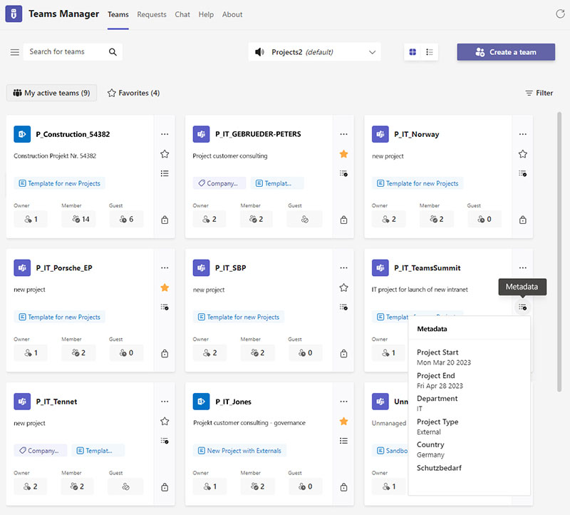 Microsoft Teams: Overview of project rooms