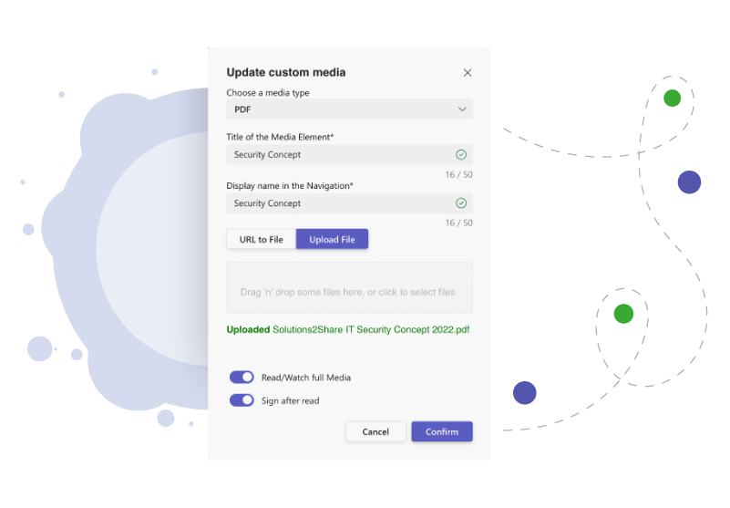 Documents to read and sign at Onboarding in Microsoft Teams